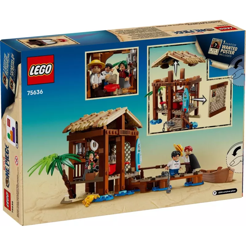 LEGO stavebnica One Piece 75636 chatrč veterného mlyna, 299 dielov, 3 minifigúrky, 8+ rokov
