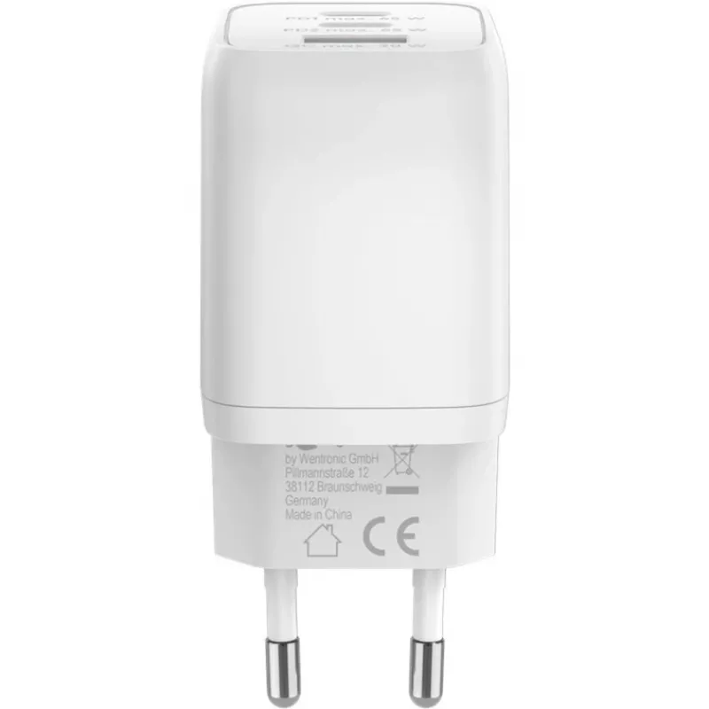USB-C rýchlonabíjačka Nano, PD, GaN, 65 Watt (biela, 1x USB-A, 2x USB-C PD, Charge 3.0)