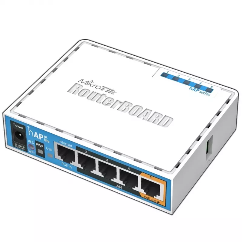 Mikrotik HAP ac lite 733 Mbit/s biela Power over Ethernet (PoE)