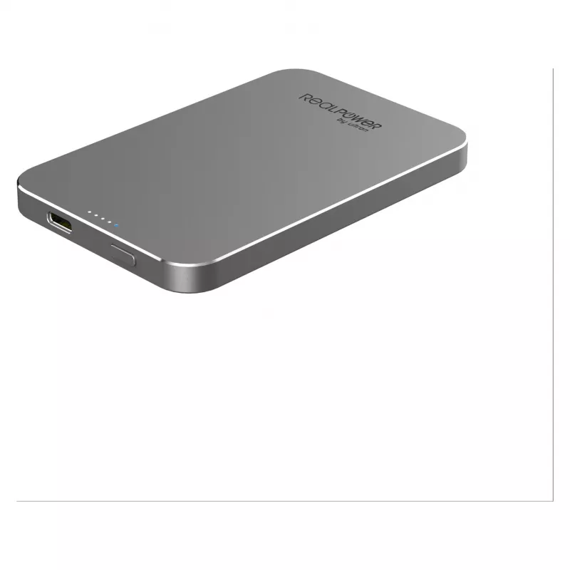 RealPower Powerbank PB-5000 MAG sivá 5 000 mAh