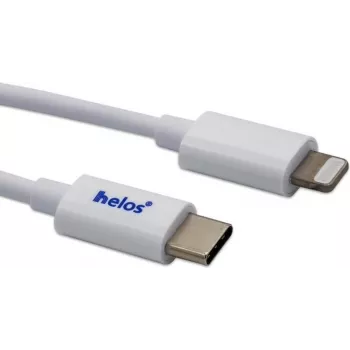 USB-C na Lightning kábel helos 718011 – 1 m, biely, synchronizácia údajov a nabíjanie