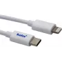 USB-C na Lightning kábel helos 718011 – 1 m, biely, synchronizácia údajov a nabíjanie