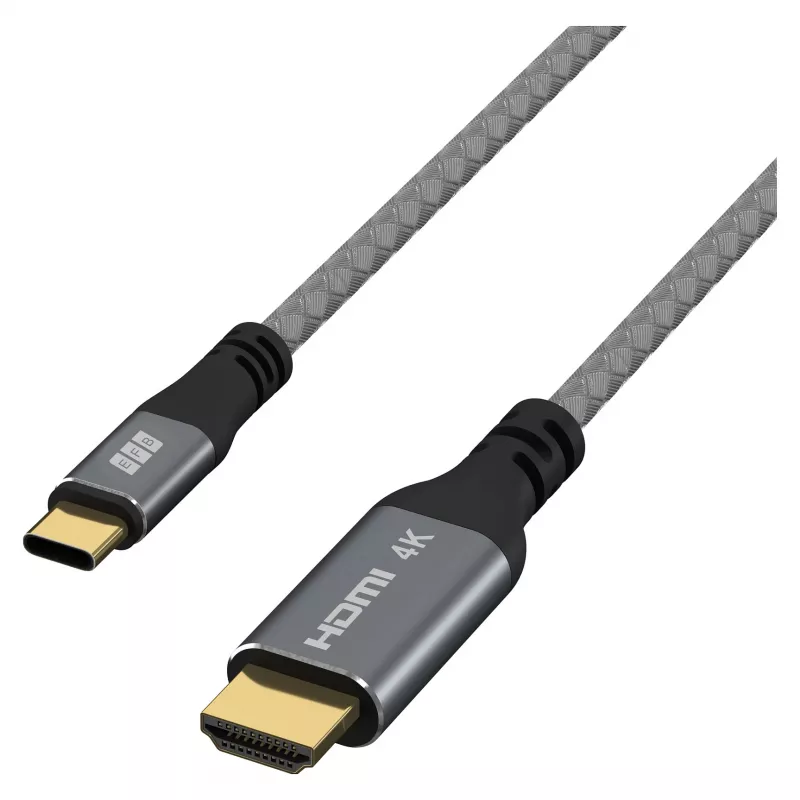 EFB Elektronik USB-C na HDMI kábel 4K30Hz sivý – kábel – digitálny/dáta (USB-HDMI-00001)