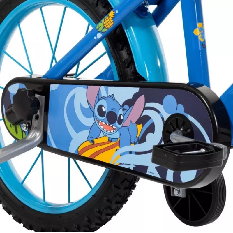 Detský bicykel HUFFY Disney Stitch 16 inch s pomocnými kolieskami, spätná brzda