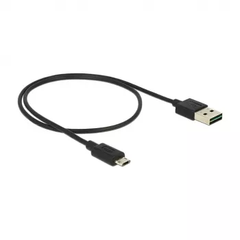 USB kábel DeLOCK 83845 USB 2.0 0,5 m USB A Micro-USB B čierny