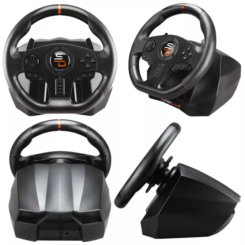 Subsonic SA5595-PC herný ovládač čierny USB volant + pedále