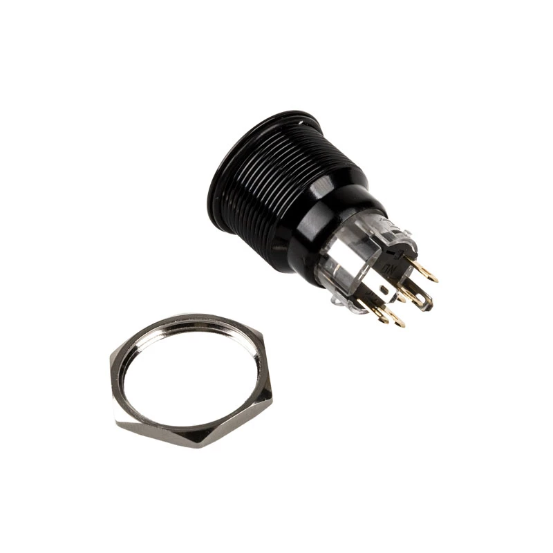DimasTech vandalizmu odolný tlačidlový spínač 22 mm Blackline Dot RGB PD223