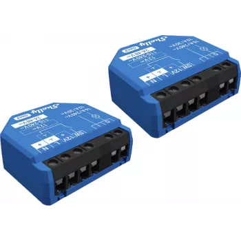 Inteligentný spínač Shelly 1 Gen3, bezdrôtový, 240 V AC, plastové puzdro, 42×16×37 mm, balenie 2 ks