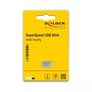 USB flash disk DeLOCK 128GB USB Type-A 3.2 Gen 1 kovové puzdro