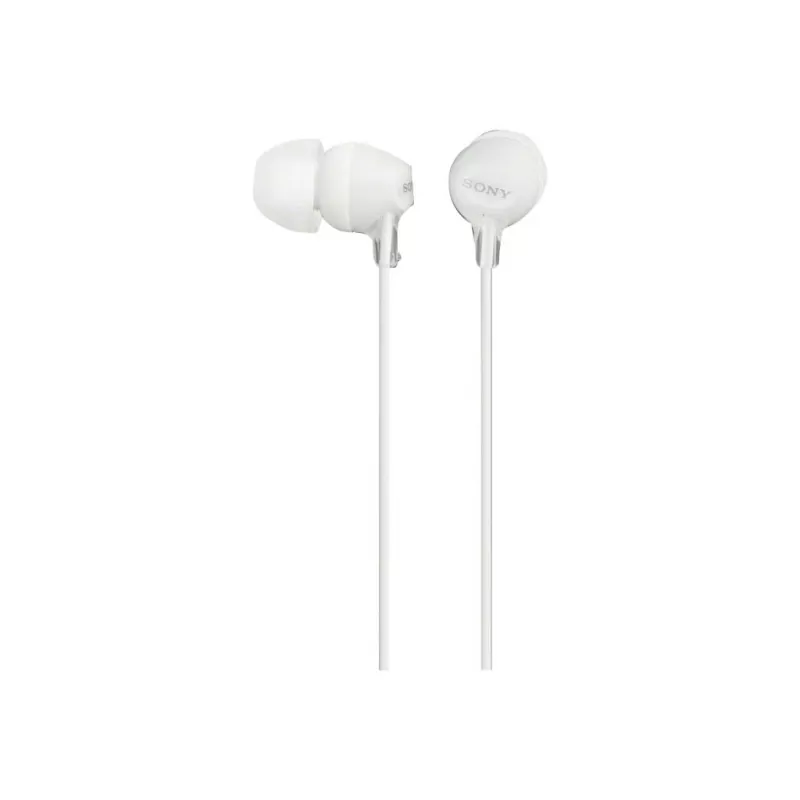 Sony MDR-EX15LP, káblové, 8 - 22000 Hz, hudba, 3 g, slúchadlá, biele