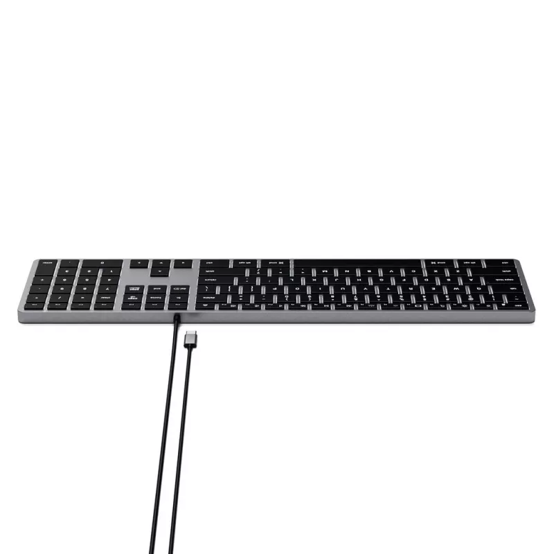 Satechi tenká W3 klávesnica USB-C s numerickým blokom (Space Grey)