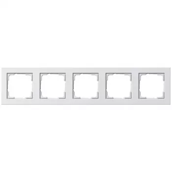 Nástenná doska GIRA E2 biela — termoplast, bezskrutkový dizajn, 80,8×366×9,3 mm