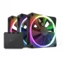 NZXT F120 RGB 120mm ARGB skriňový ventilátor trojbalenie - čierna