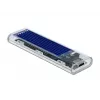 Puzdro na SSD DeLOCK 42620 externé puzdro pre M.2 NVMe PCIe SSD s USB Type-C konektorom samica, transparentné