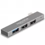 DeLOCK 3 port tenký USB hub USB Type-C 10 Gbps 2 x USB 2.0