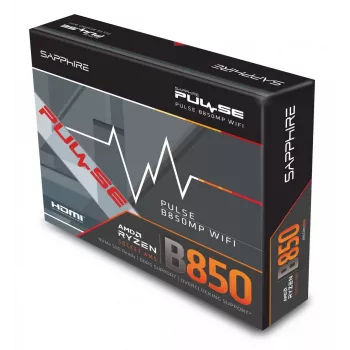 Základná doska Sapphire PULSE B850M WIFI — AMD B850 micro ATX, socket AM5, DDR5 do 7600 MHz, 4 DIMM, 192 GB, Wi-Fi 6, 2.5GbE