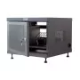 Rackový regál TECHLY 367652 organizér káblov s 3M lepiacou páskou, oceľ, 550×550×410 mm, čierny