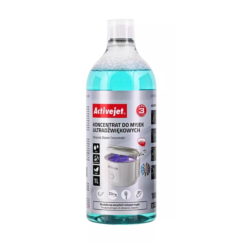 Čistiaci koncentrát pre UV ultrazvukový čistič ActiveJet AOC-600, 1 L rozprašovacia fľaša
