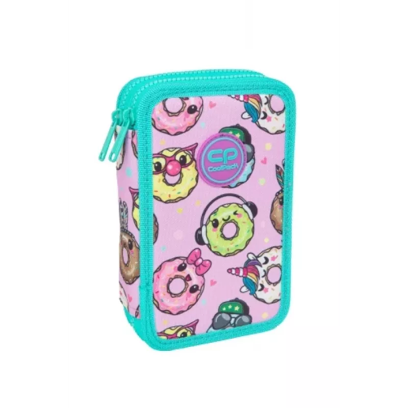 Puzdro na perá Coolpack Jumper 2 – dvojposchodový dizajn, zips, látkový povrch