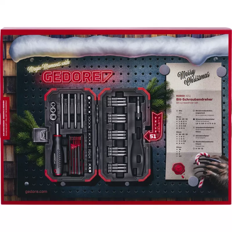 Adventný kalendár Gedore R33003151 2025 — kalendár s tematikou náradia, limitovaná sada