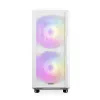 PC skriňa MODECOM AMIRANI ARGB Midi Tower biela — ATX/ITX, 35 cm GPU, 16,5 cm CPU chladič, 2x200 mm ventilátory