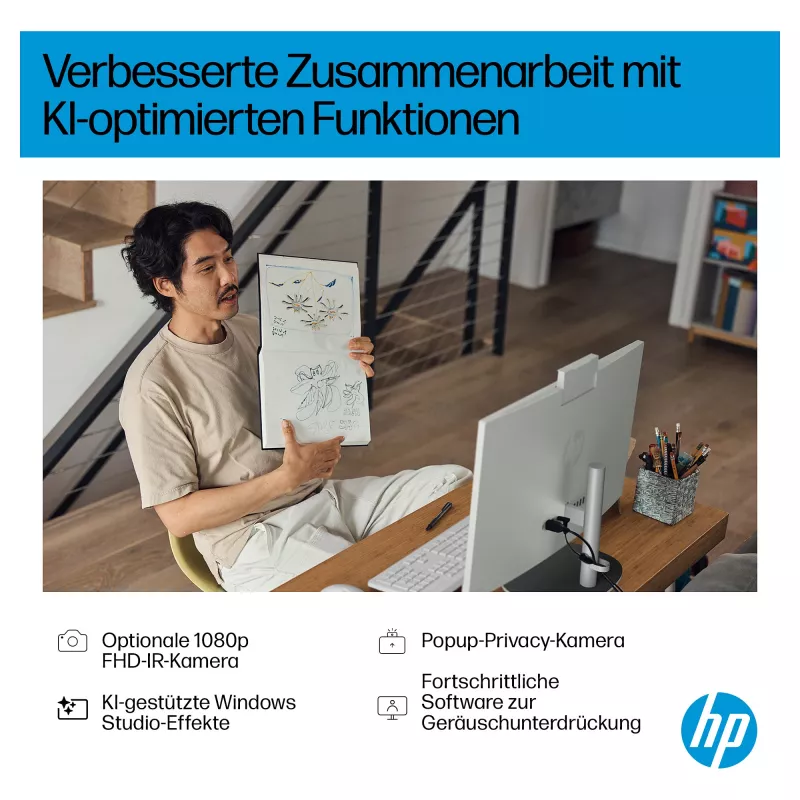 HP All-in-One PC (kompletné riešenie) 27-ct2073ng AMD Ryzen AI 7-350 512GBSSD 16GB biela (27-ct2073ng)