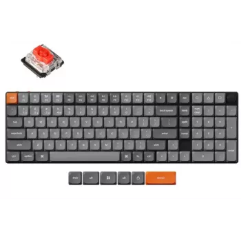 Bezdrôtová mechanická klávesnica Keychron K17 MAX RGB Čierna — kompaktné rozloženie, Bluetooth a USB-C pripojenie