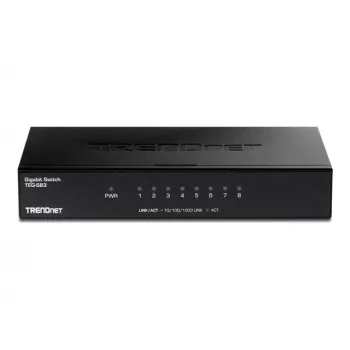 TRENDNET 8-portový Gigabit switch s kovovým puzdrom