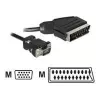 Videokábel adaptér DeLOCK 65028 SCART (21-pol) na VGA (D-Sub) 2 m