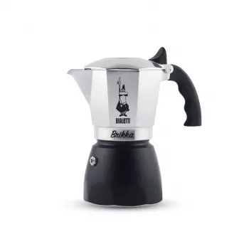 Bialetti Brikka moka kanvica 0,1 L čierna, nehrdzavejúca oceľ
