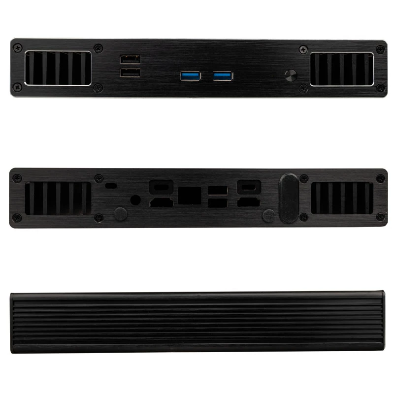 Akasa Plato TN - Ultra Small Form Factor (USFF) - PC - čierna - hliník - domáca kancelária - Kensington