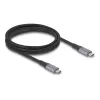 USB kábel DeLOCK 81192 USB4 Gen 2x2 2 m USB-C čierny sivý