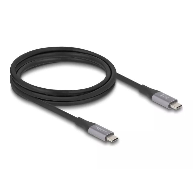 USB kábel DeLOCK 81192 USB4 Gen 2x2 2 m USB-C čierny sivý