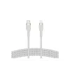Belkin BOOST CHARGE - Lightning kábel - 24 pin USB-C samec na Lightning samec - 2 m - biely - pre Apple iPad/iPhone/iPod (Lightning)