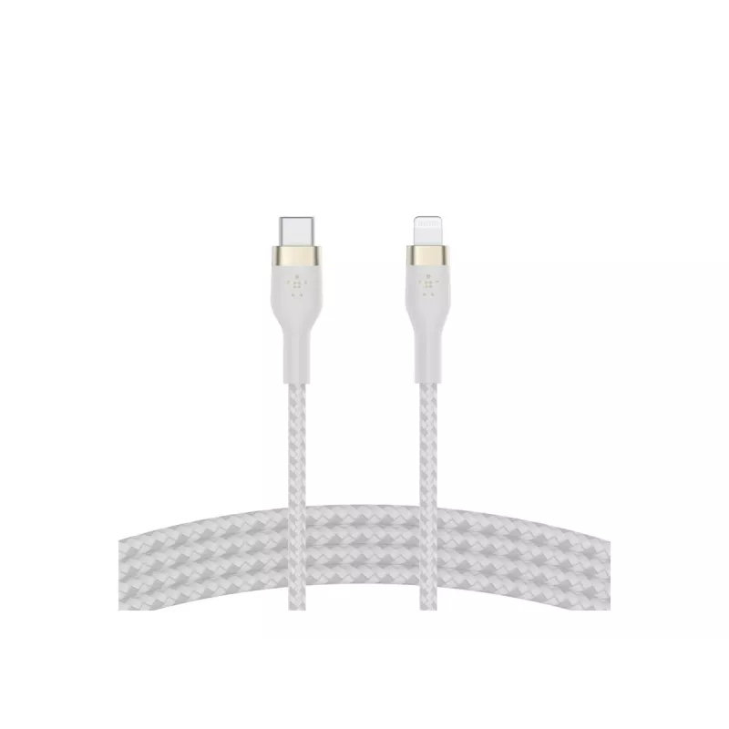 Belkin BOOST CHARGE - Lightning kábel - 24 pin USB-C samec na Lightning samec - 2 m - biely - pre Apple iPad/iPhone/iPod (Lightning)