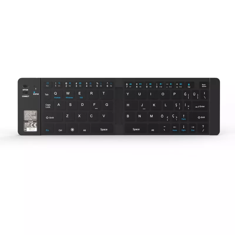Bezdrôtová klávesnica Inca IBK-579BT Bluetooth 66 klávesov metalická strieborná