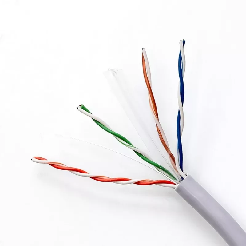 Qoltec 50359 Cat.6 UTP kábel, 305 m, sivý, PVC