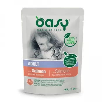 Oasy kúsky v omáčke Adult losos 85 g