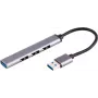 USB hub S/CONN 13-50001 USB 3.2 Gen 1 Type-A 5000 Mbit/s sivý