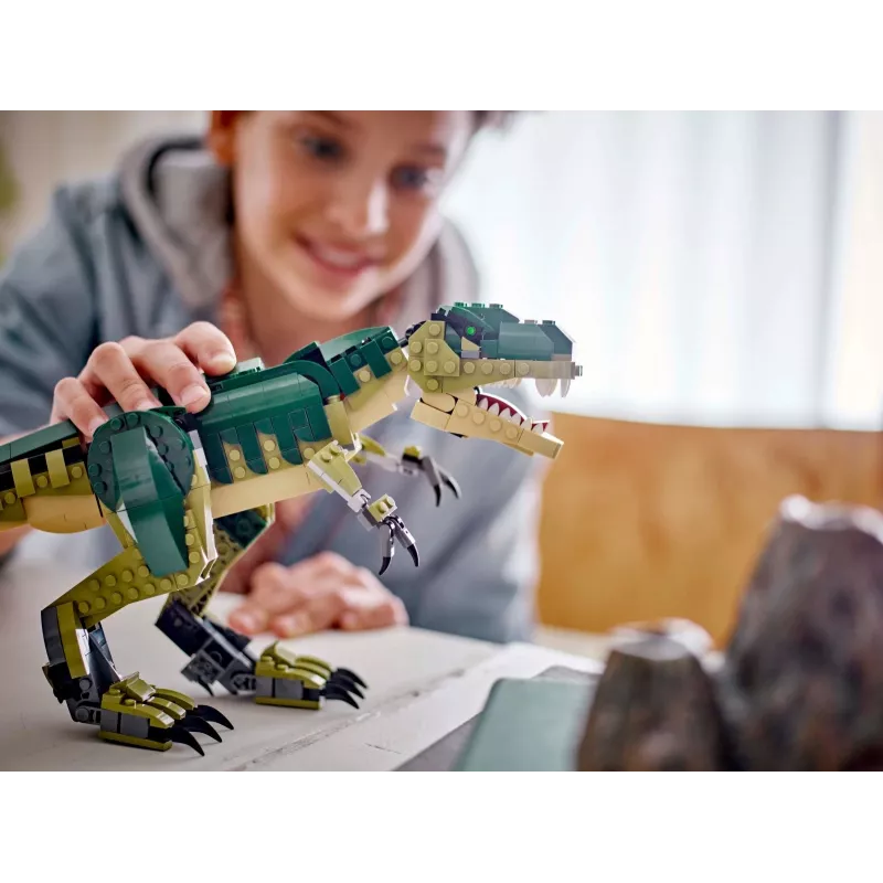 Konštrukčná hračka LEGO Creator 3-in-1 T.Rex stavebnica, 626 dielov, 150 mm výška, vek 9+