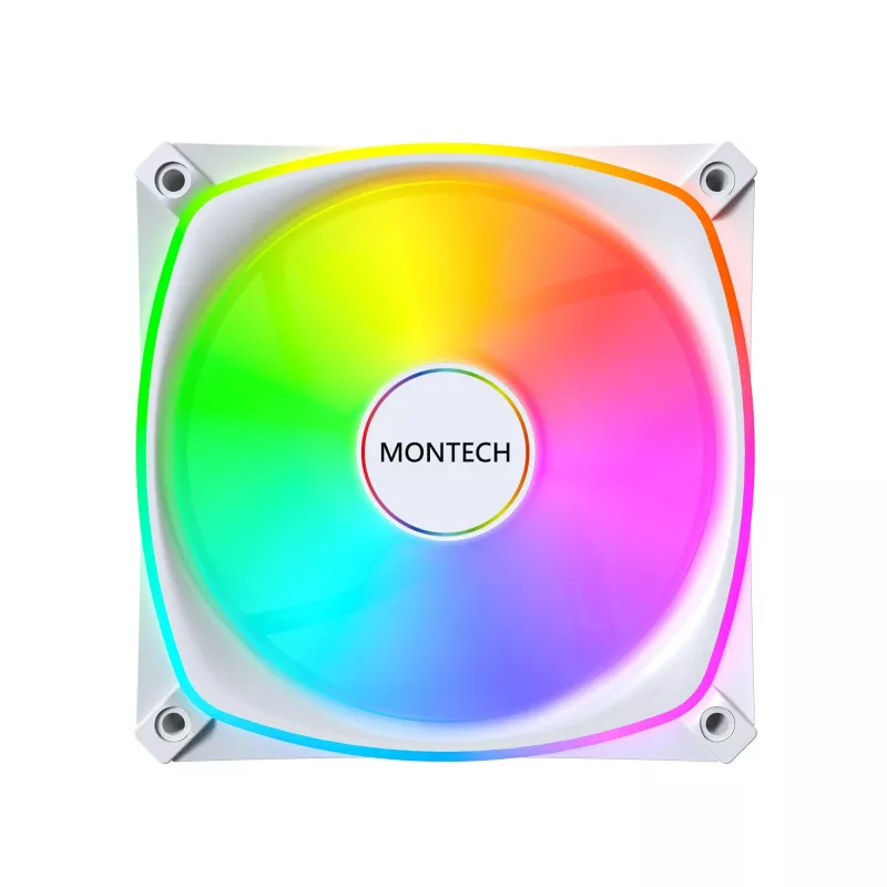 MONTECH RX120 PRO biely 120mm ARGB Reverse Blade balenie 3 ks