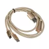 Akasa AK-CBUB42-12GL USB kábel 1,2 m USB 2.0 USB A USB C/Micro-USB B zlatý (AK-CBUB42-12GL)