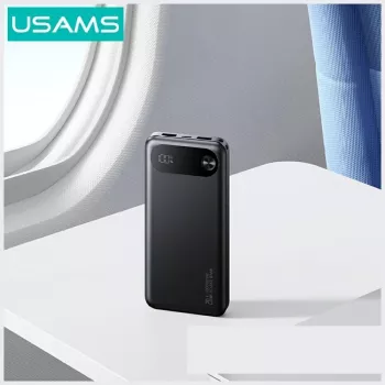 Powerbanka usams PB80 PD20W 10000mAh — prenosná nabíjačka, čierna