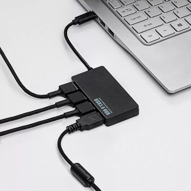 Akyga AK-AD-52 aktívny USB-C hub, USB-C (M) na 4x USB-A (F), USB 3.1, 20 cm