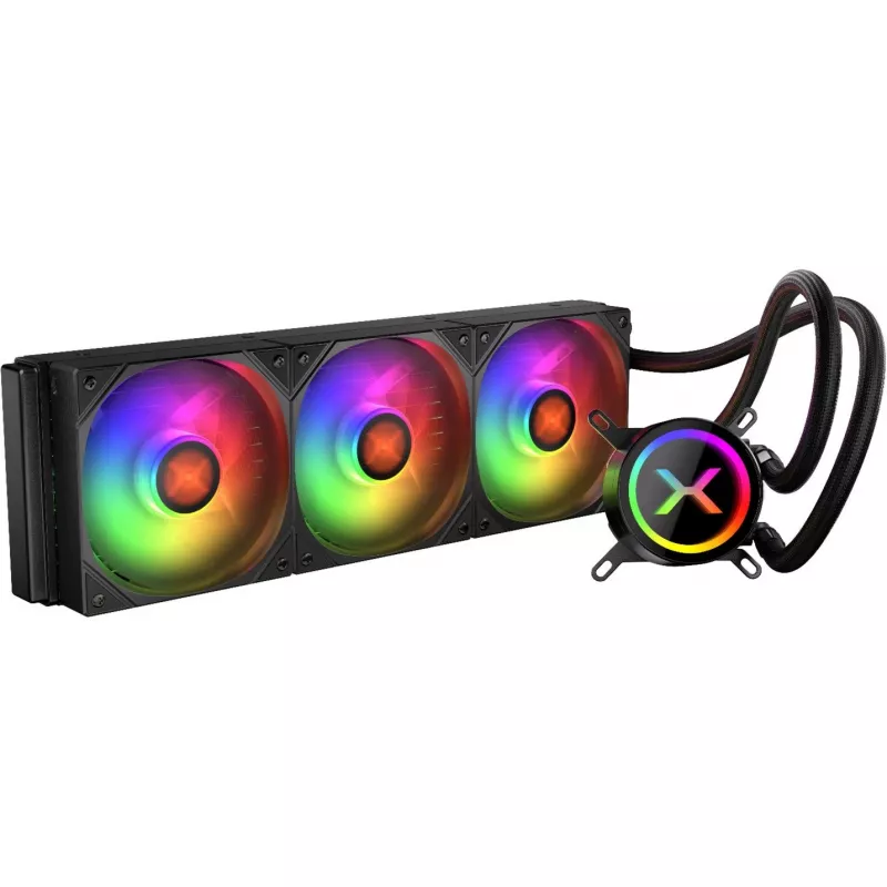 KRUX HydroX 360 ARGB vodné chladenie AIO, 360 mm, čierne