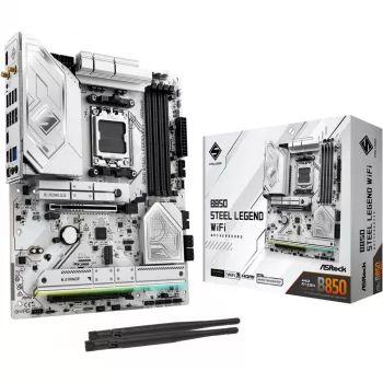 Základná doska ASROCK B850 Steel Legend WiFi ATX — AMD B850, socket AM5, DDR5, 4x DIMM, 4x M.2, Wi-Fi 7, 2.5Gb LAN