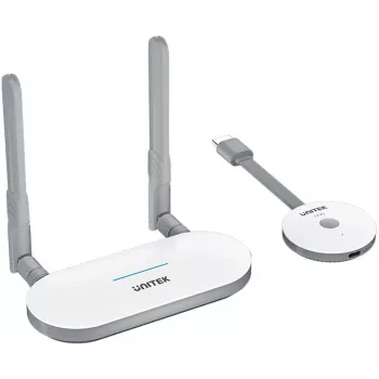 Bezdrôtový HDMI AV prenosový systém Unitek V1183A01, vysielač a prijímač, dosah až 50 m
