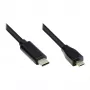 Good Connections USB2.0 kábel Micro B-C čierny 0,5 m
