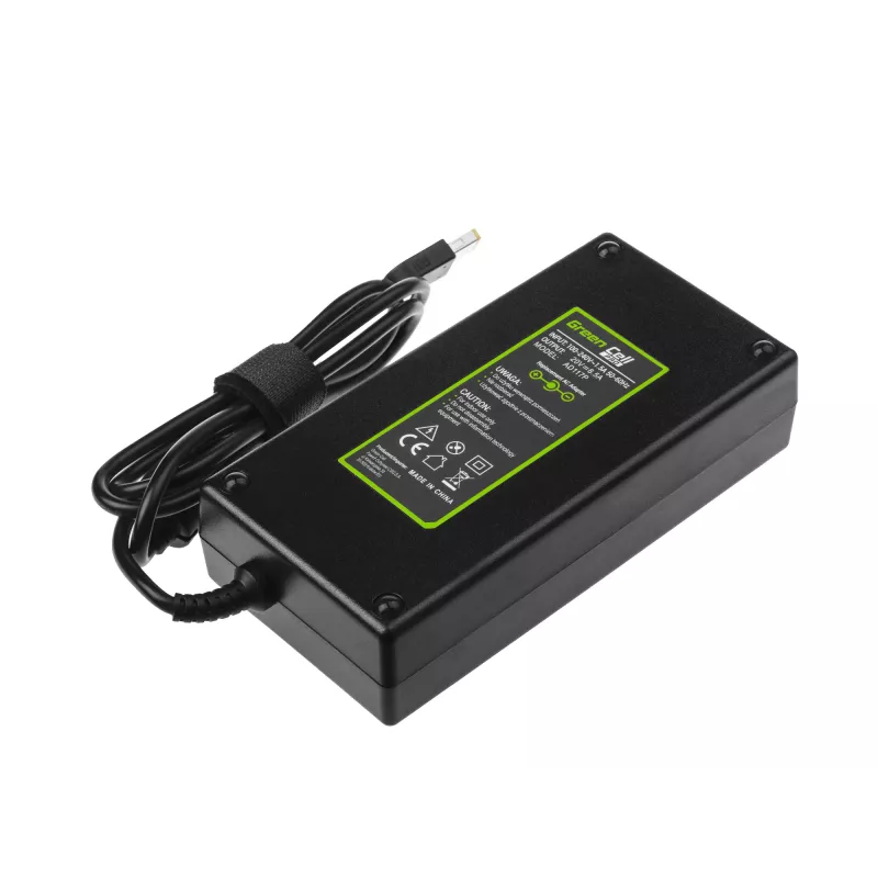 Napájací zdroj Green Cell AD117P 170W 20V 8,5A pre Lenovo notebooky, interiér AC/DC, čierny