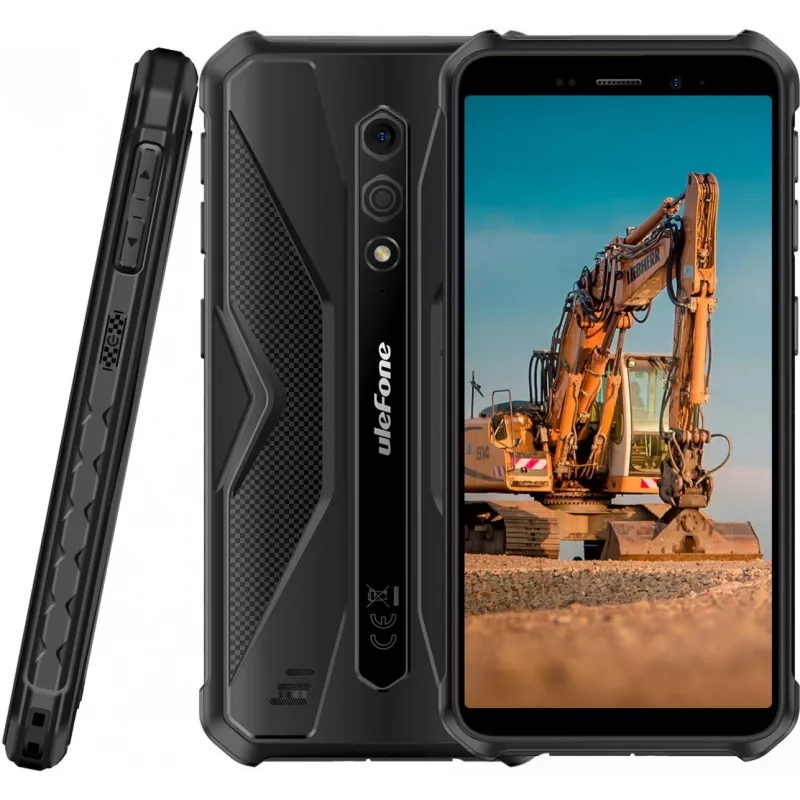 Odolný smartfón UleFone Armor X12 — 3 GB RAM, 32 GB úložisko, celý v čiernej